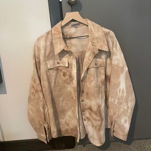 Oversized peach corduroy shirt